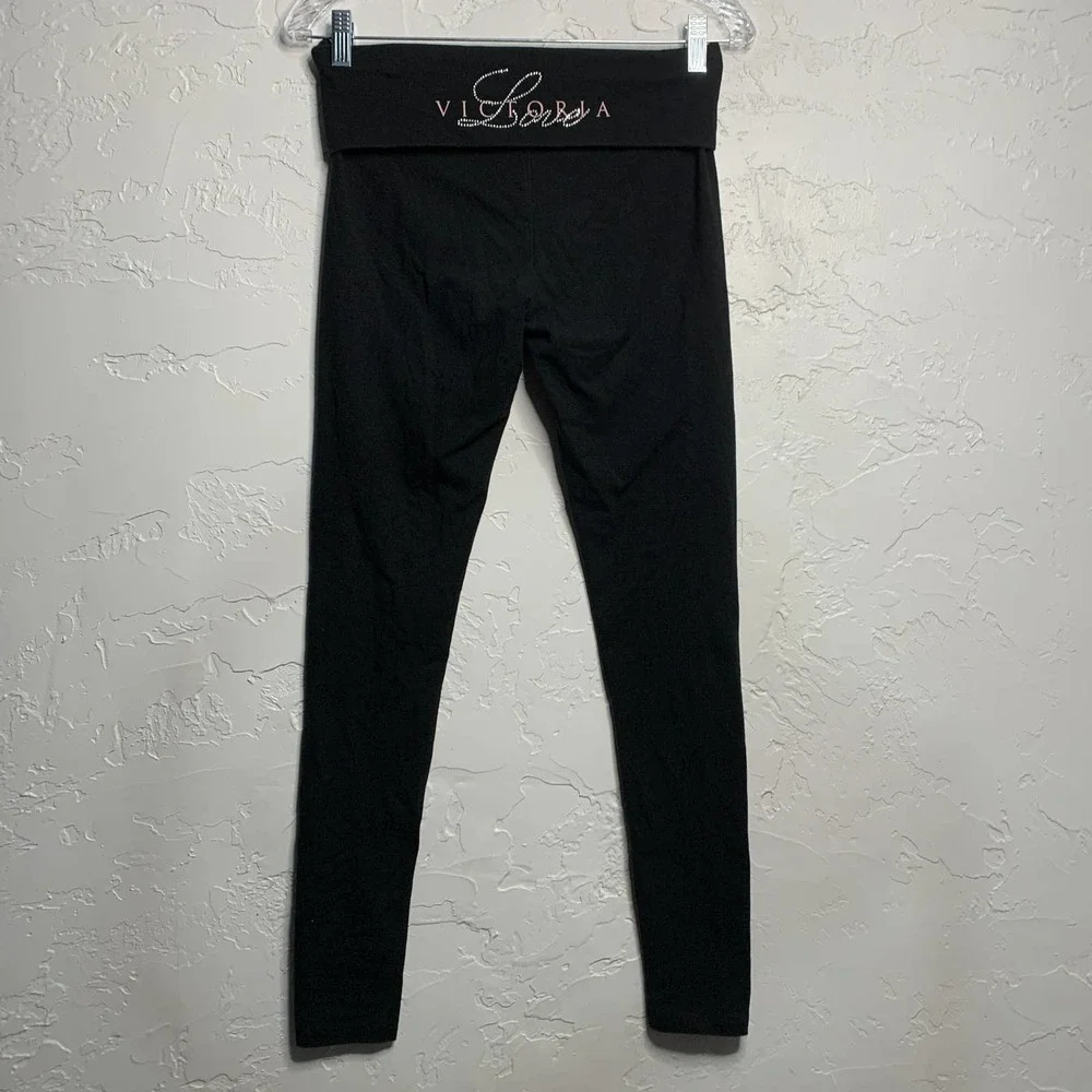 Victoria's Secret Black Love Leggings Women's Small_4